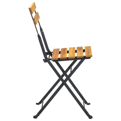 Garden Chair Set of 2 Brown and Black
