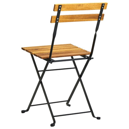 Garden Chair Set of 2 Brown and Black