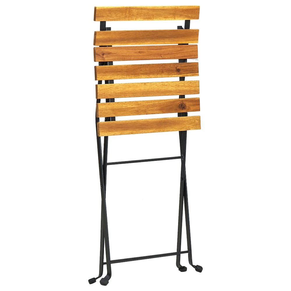 Garden Chair Set of 2 Brown and Black