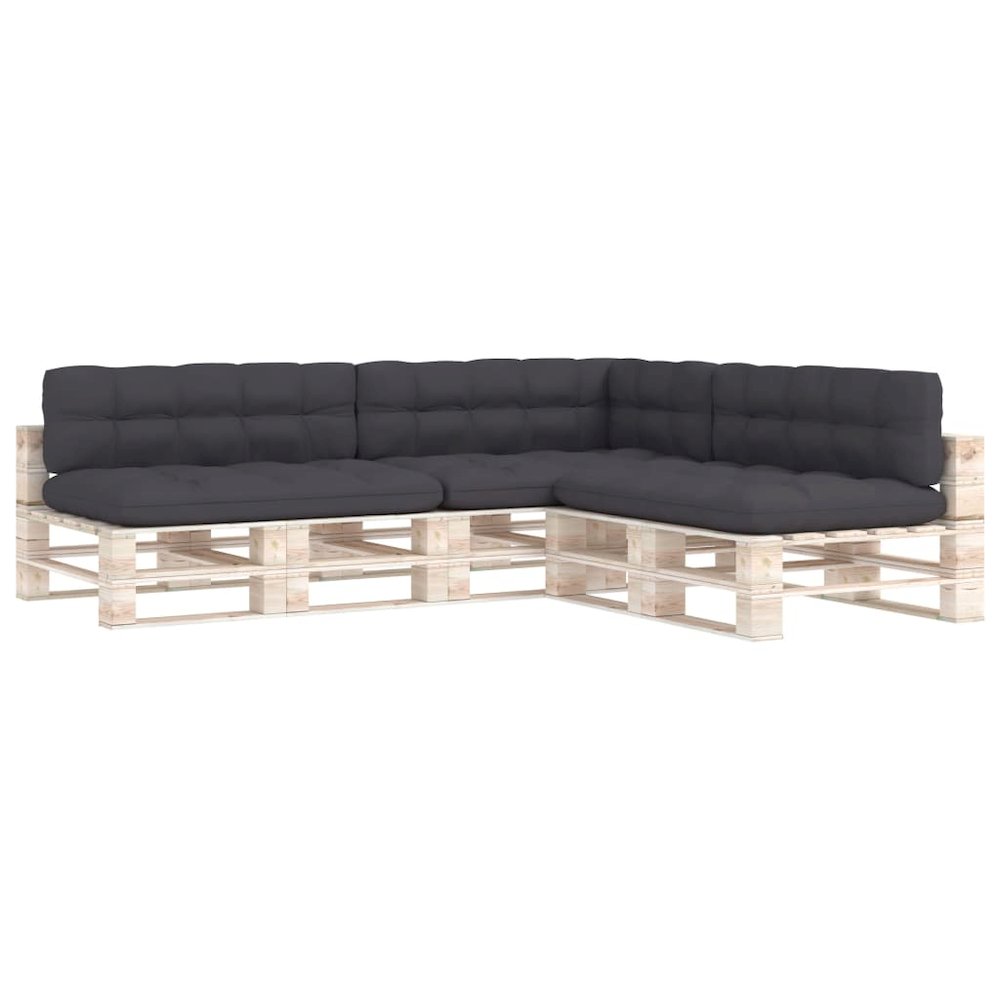 Pallet Sofa Cushion Set of 7 Anthracite 100% polyester Large