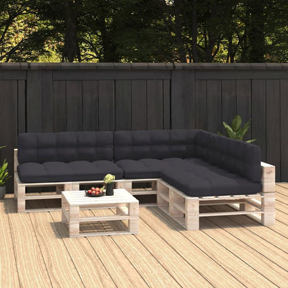 Pallet Sofa Cushion Set of 7 Anthracite 100% polyester Large