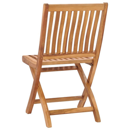 Garden Chair Set of 2 Teak Solid teak wood Medium Foldable
