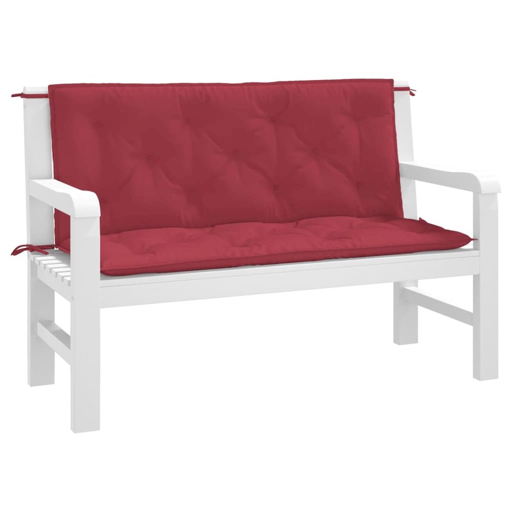 Garden Bench Cushion Set of 2 Wine Red