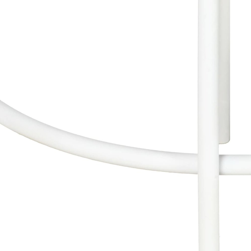 Bar Stool Set of 4 Bleached wood and white