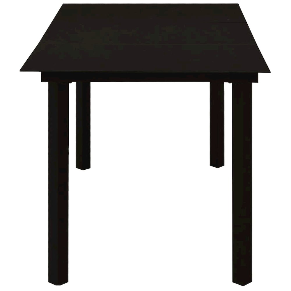 Dining Set Black Glass Standard Durable Dining Set