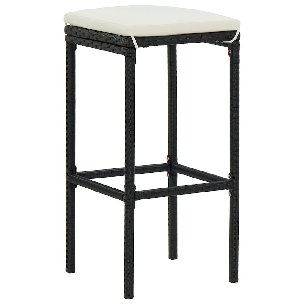 Garden Bar Set Black, Cream white