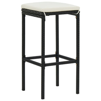 Garden Bar Set Black, Cream white