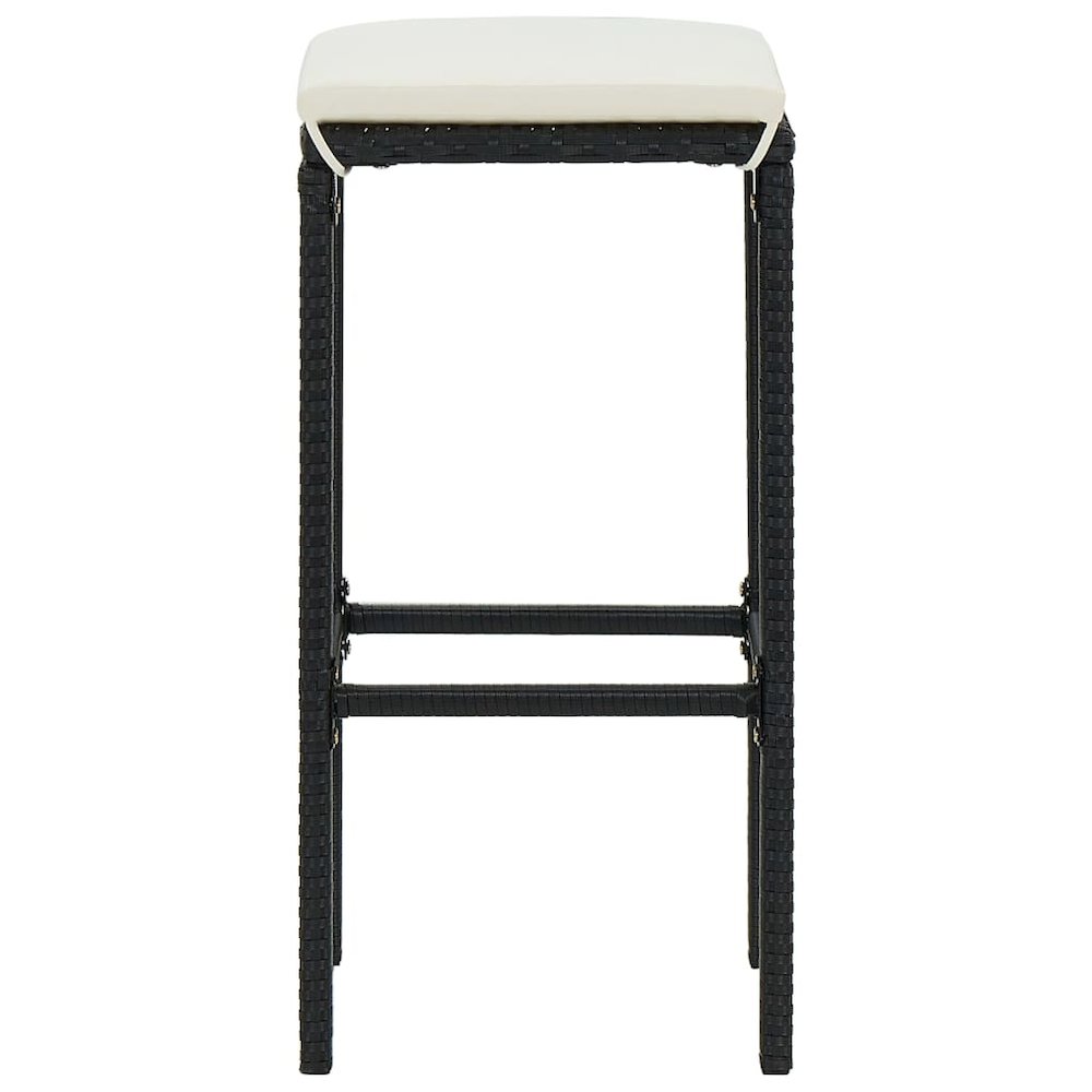 Garden Bar Set Black, Cream white