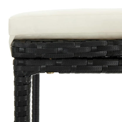 Garden Bar Set Black, Cream white