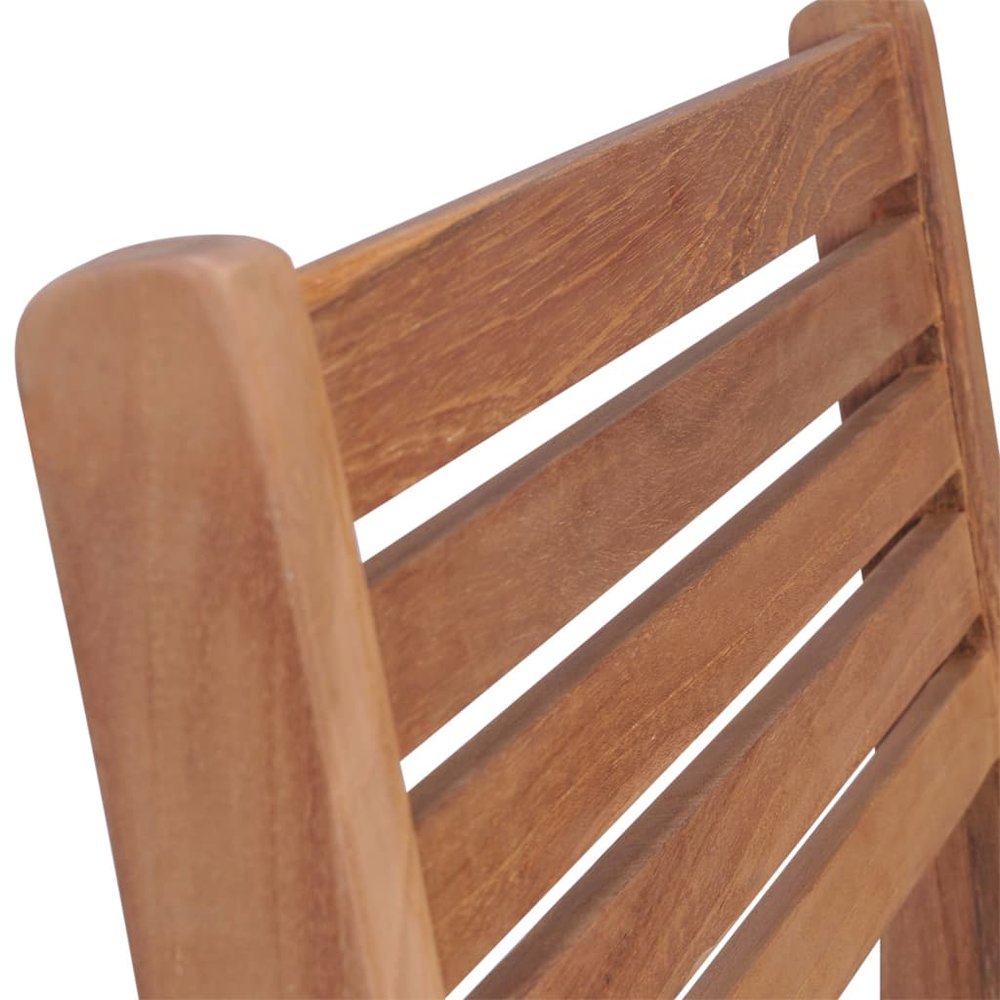 Garden Chair Set of 2 Teak Teak wood, polyester Medium