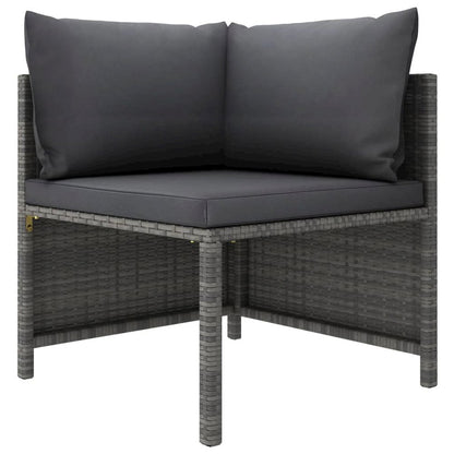 Garden Lounge Set Grey and Anthracite PE rattan 12 Piece Set