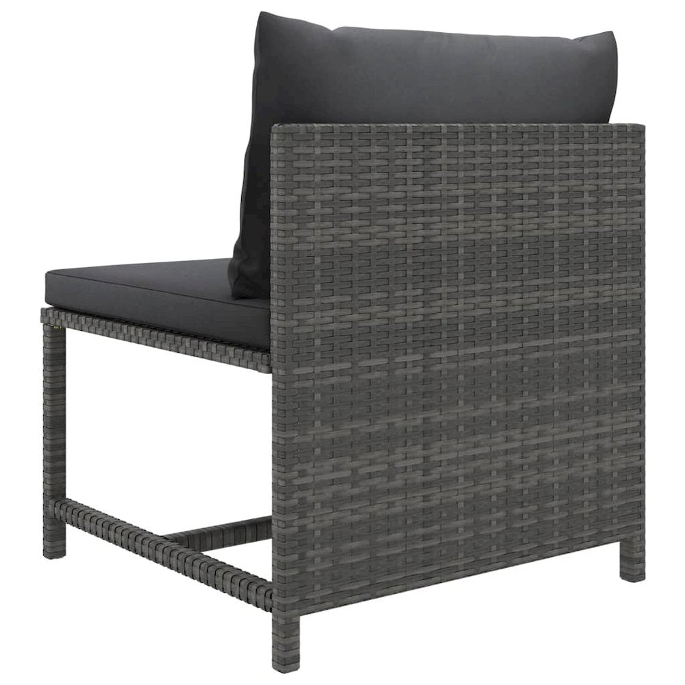 Garden Lounge Set Grey and Anthracite PE rattan 12 Piece Set