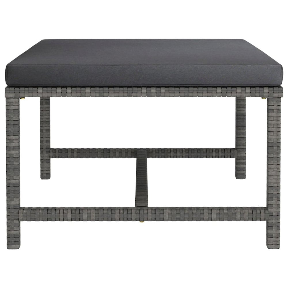 Garden Lounge Set Grey and Anthracite PE rattan 12 Piece Set