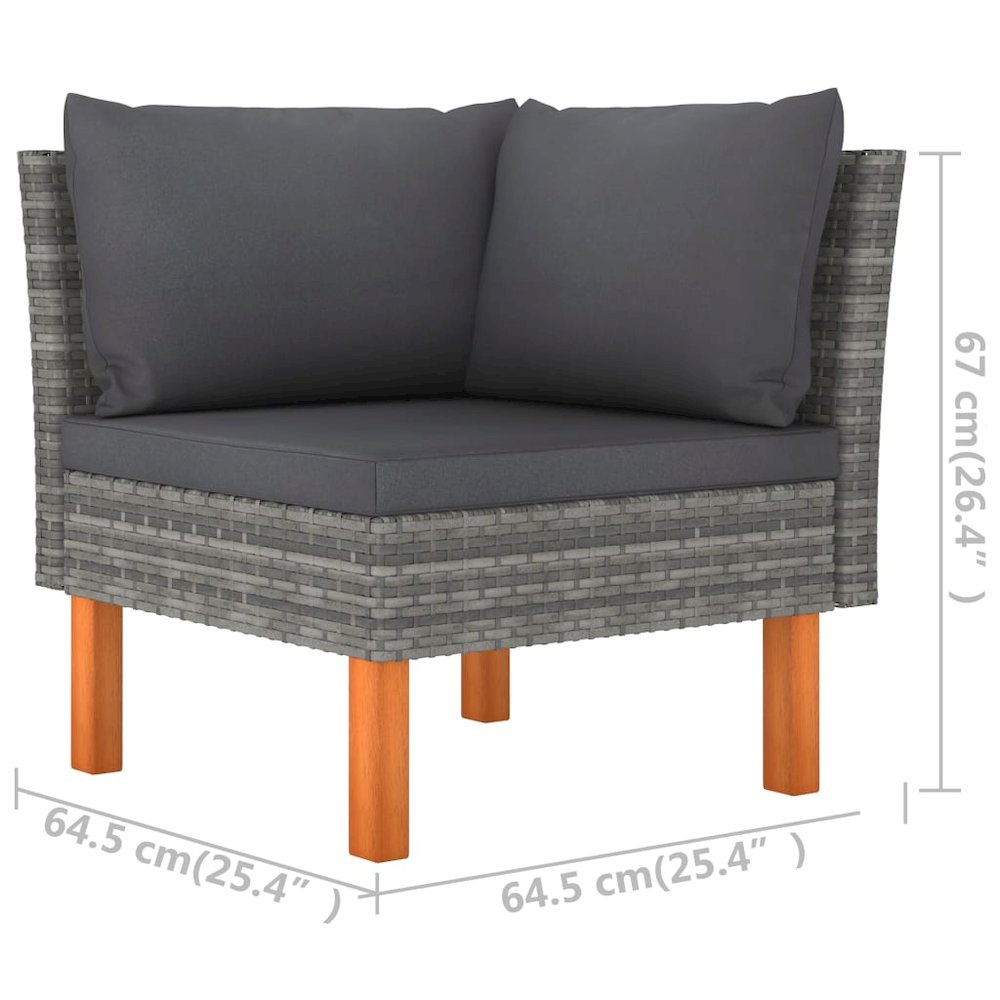 Garden Lounge Set Grey