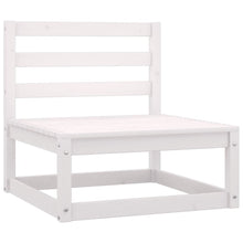 Wooden Lounge Set White Solid pinewood, fabric (100% polyester)