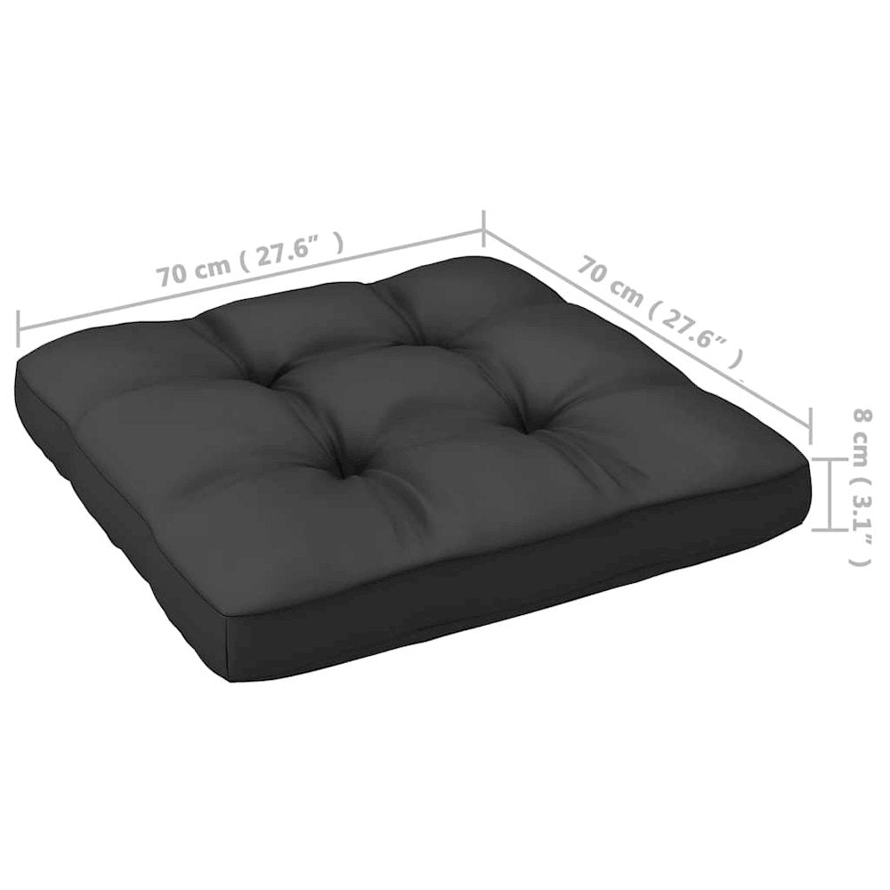 Wooden Lounge Set White Solid pinewood, fabric (100% polyester)
