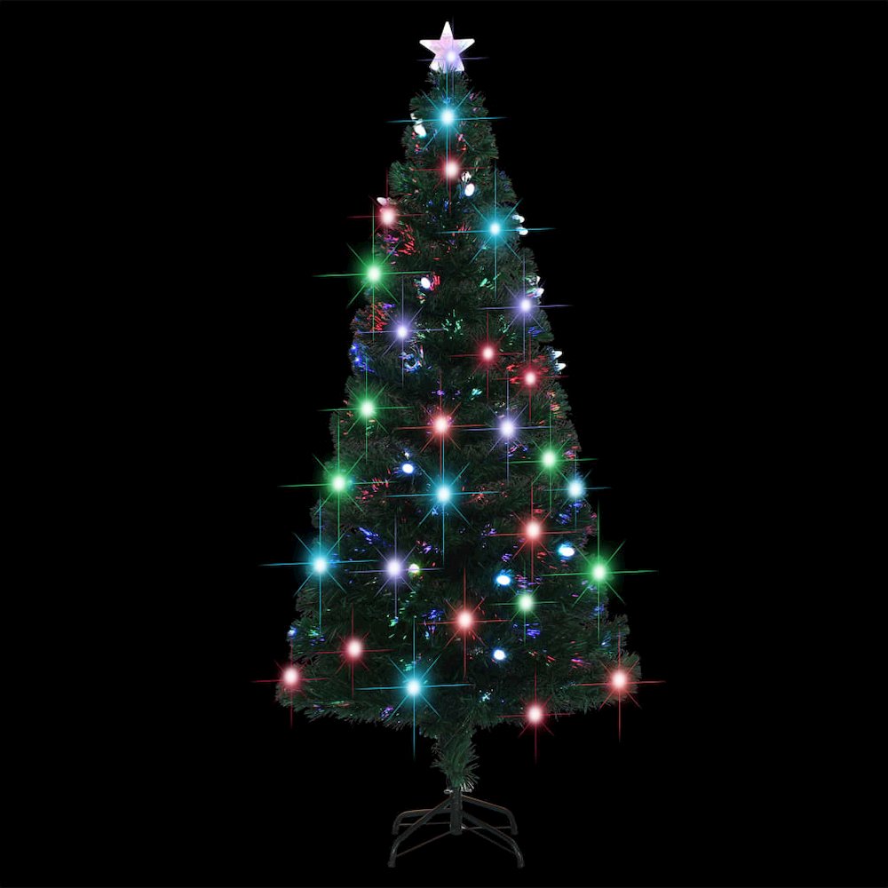 Artificial Christmas Tree Green Fiber optic, steel 5 ft