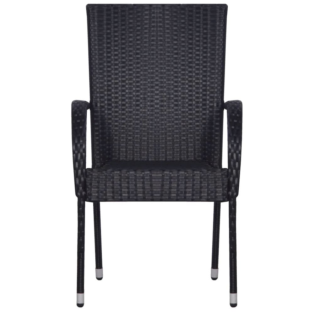 Dining Set Black Solid Acacia wood Standard