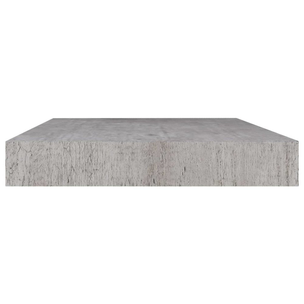 Wall Shelf Set of 2 Concrete Grey Honeycomb MDF, Metal