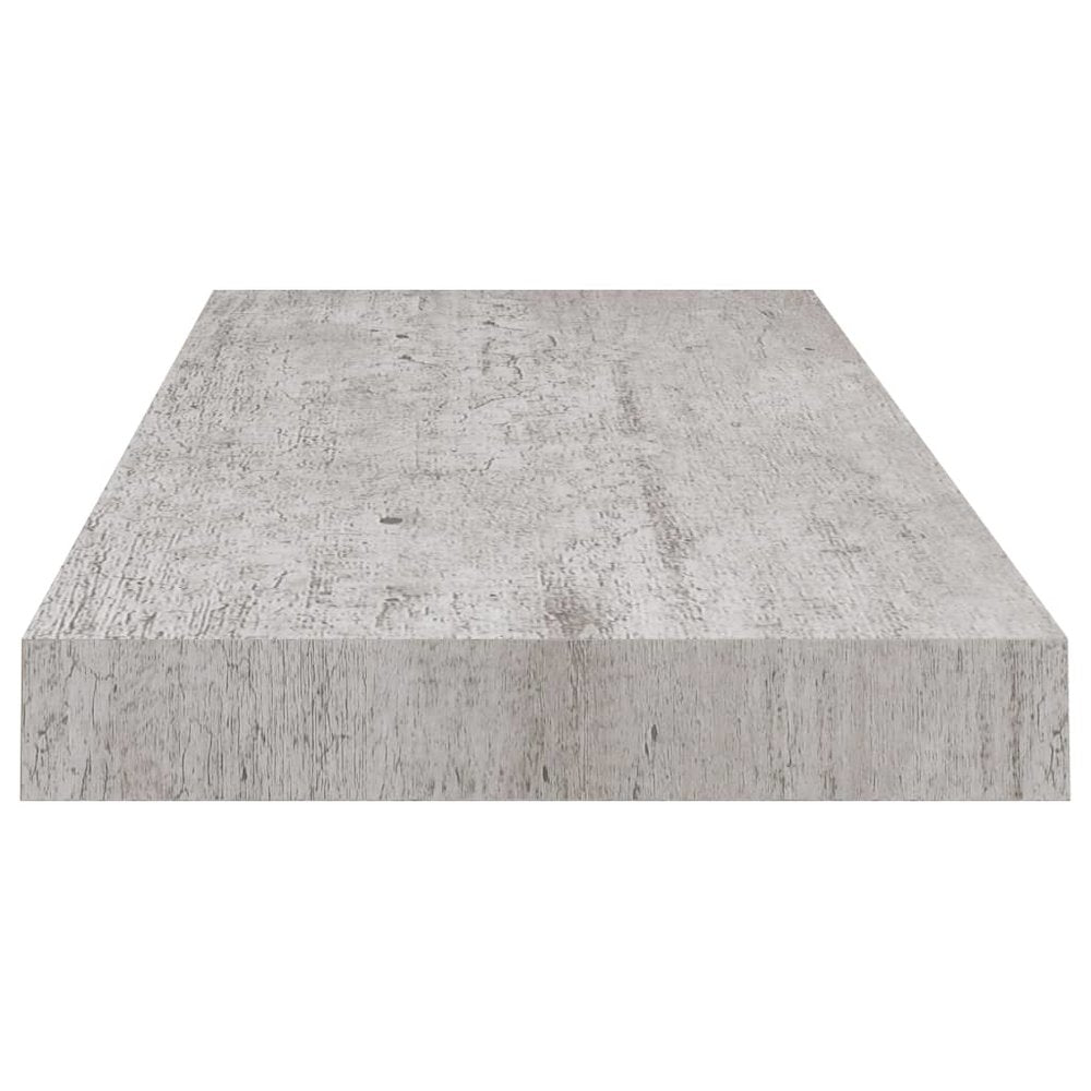 Wall Shelf Set of 2 Concrete grey Honeycomb MDF, metal