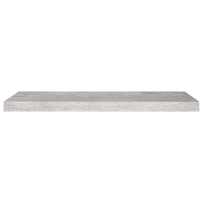 Wall Shelf Set of 2 Concrete grey Honeycomb MDF, metal Large