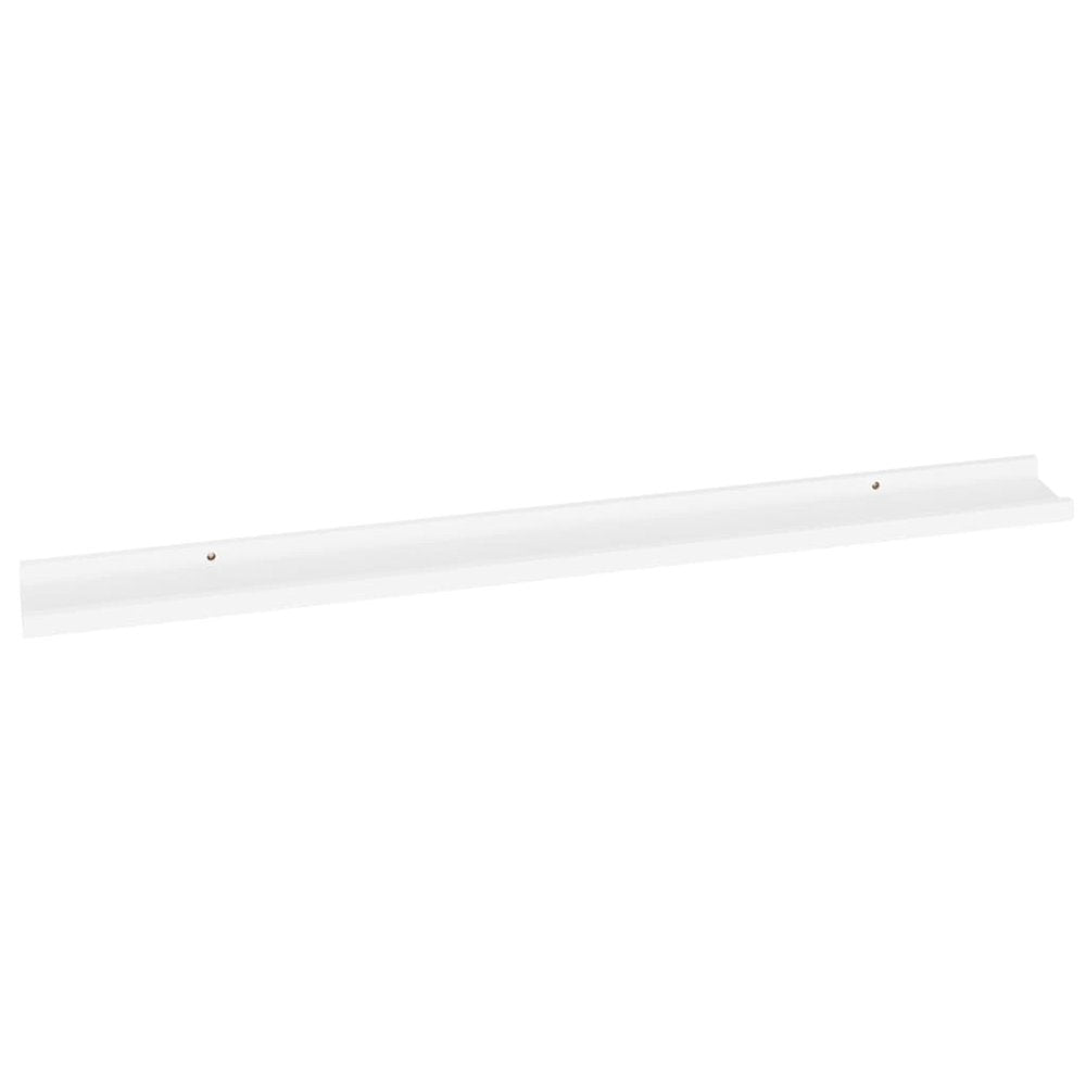 Wall Shelf Set of 2 White MDF Medium Wall mounting Wall Shelf