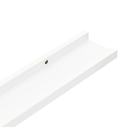 Wall Shelf Set of 2 White MDF Medium Wall mounting Wall Shelf