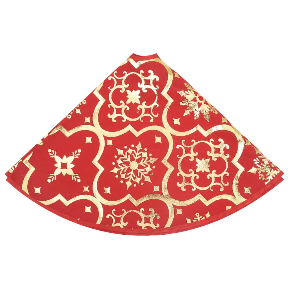 Christmas Tree Skirt Red 100% polyester Large Foldable