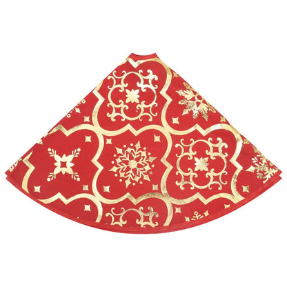 Christmas Tree Skirt Red 100% polyester Large Foldable