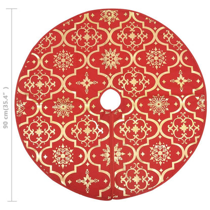 Christmas Tree Skirt Red 100% polyester Large Foldable