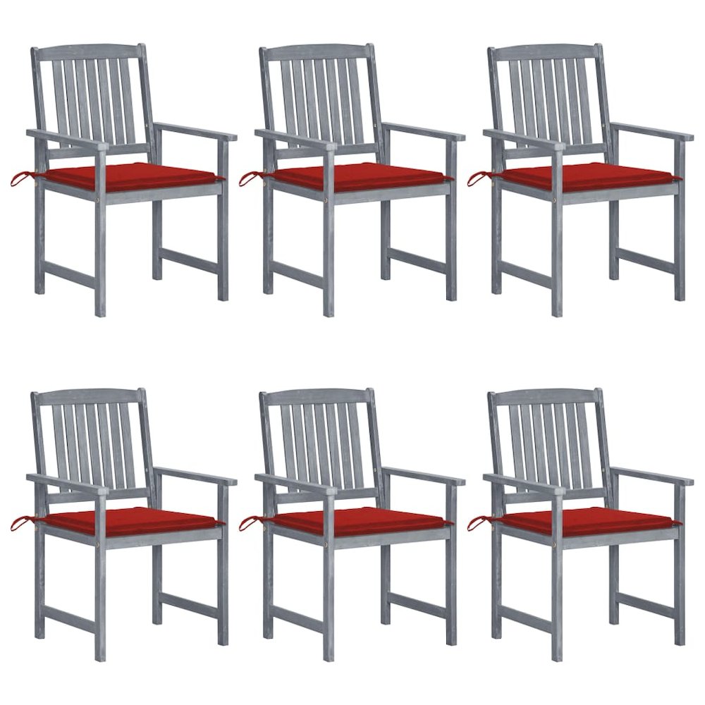 Patio Chair Set of 6 Grey