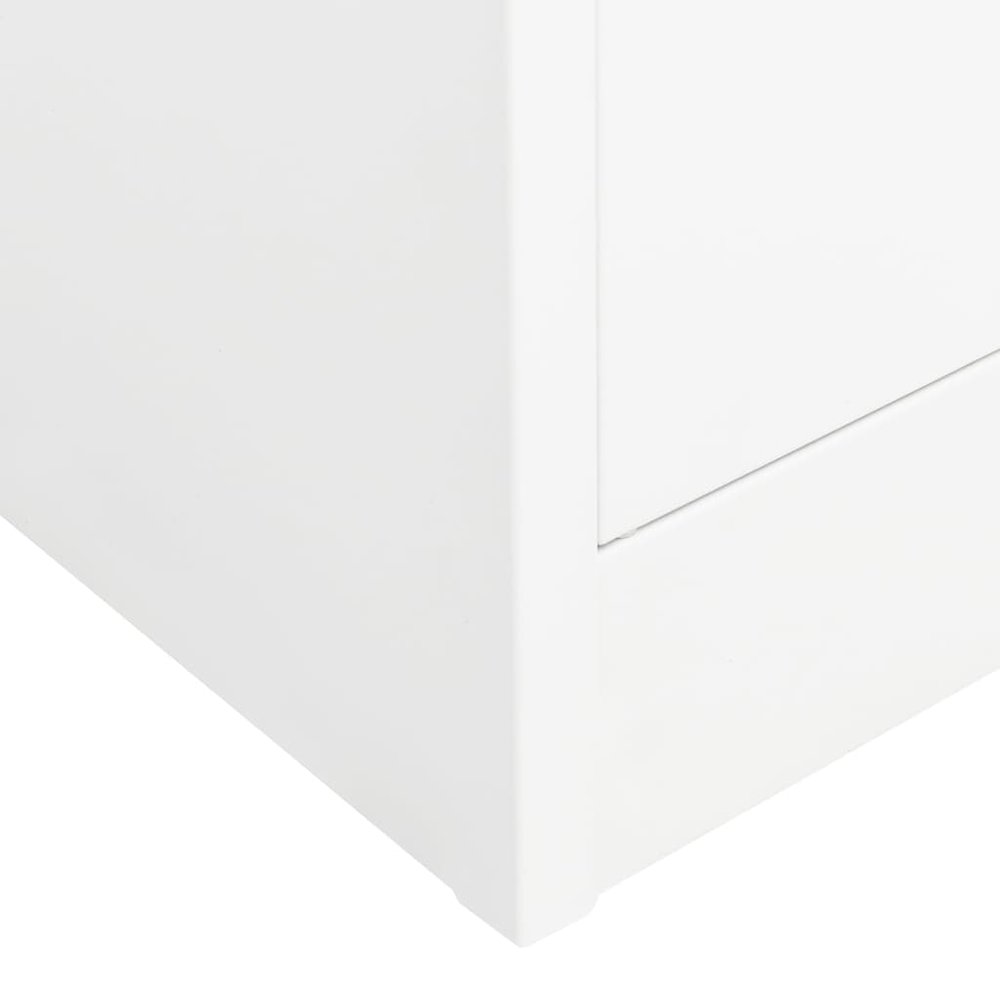 Wardrobe White Steel Large Wardrobe Rectangular Modern