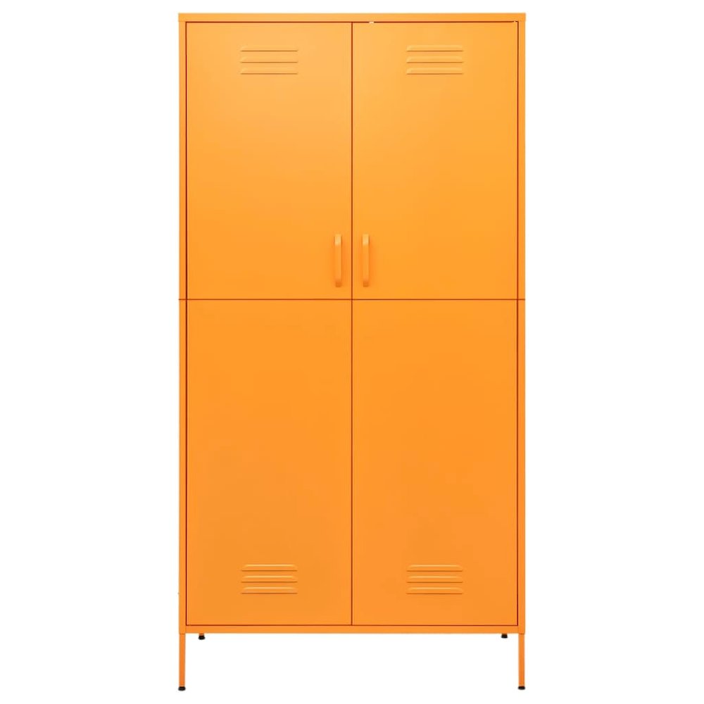 Wardrobe Mustard Yellow Steel Large Levelers Wardrobe