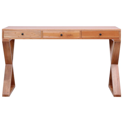 Computer Desk Natural Solid mahogany wood Medium Computer Desk