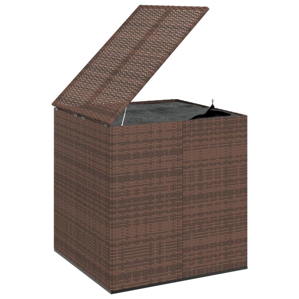 Cushion Box Brown Gradient PE Rattan Large Cushion Box