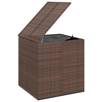 Cushion Box Brown Gradient PE Rattan Large Cushion Box