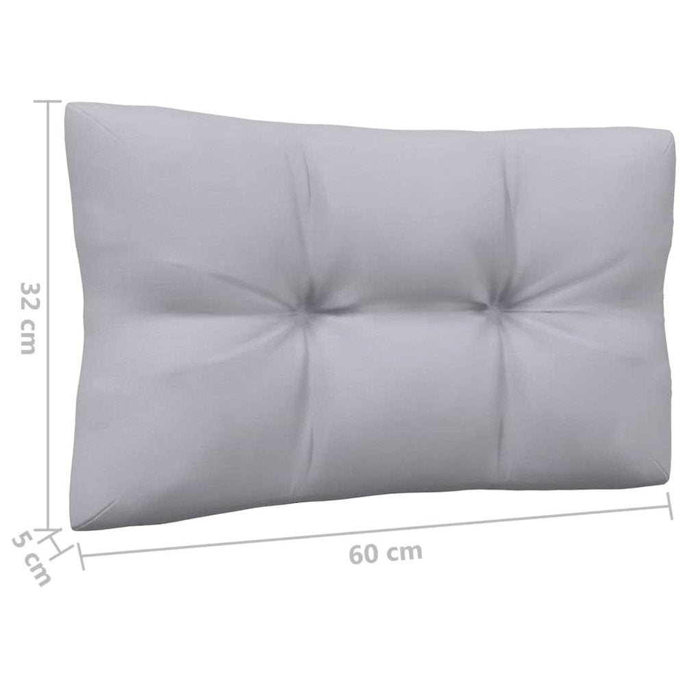 2-seater Garden Sofa Set of 2 Grey, Pine