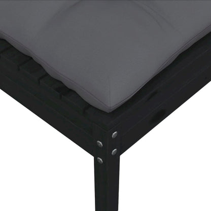 2-seater Garden Sofa Set of 2 Black