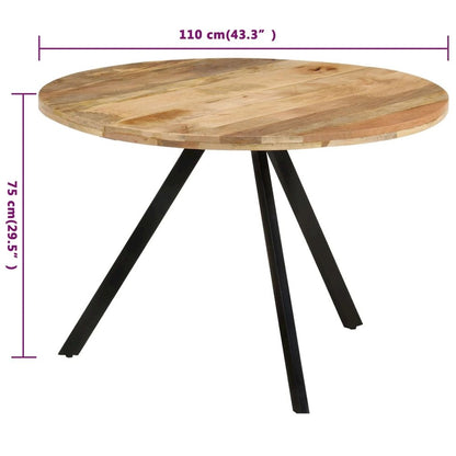 Wooden Dining Table Brown and Black