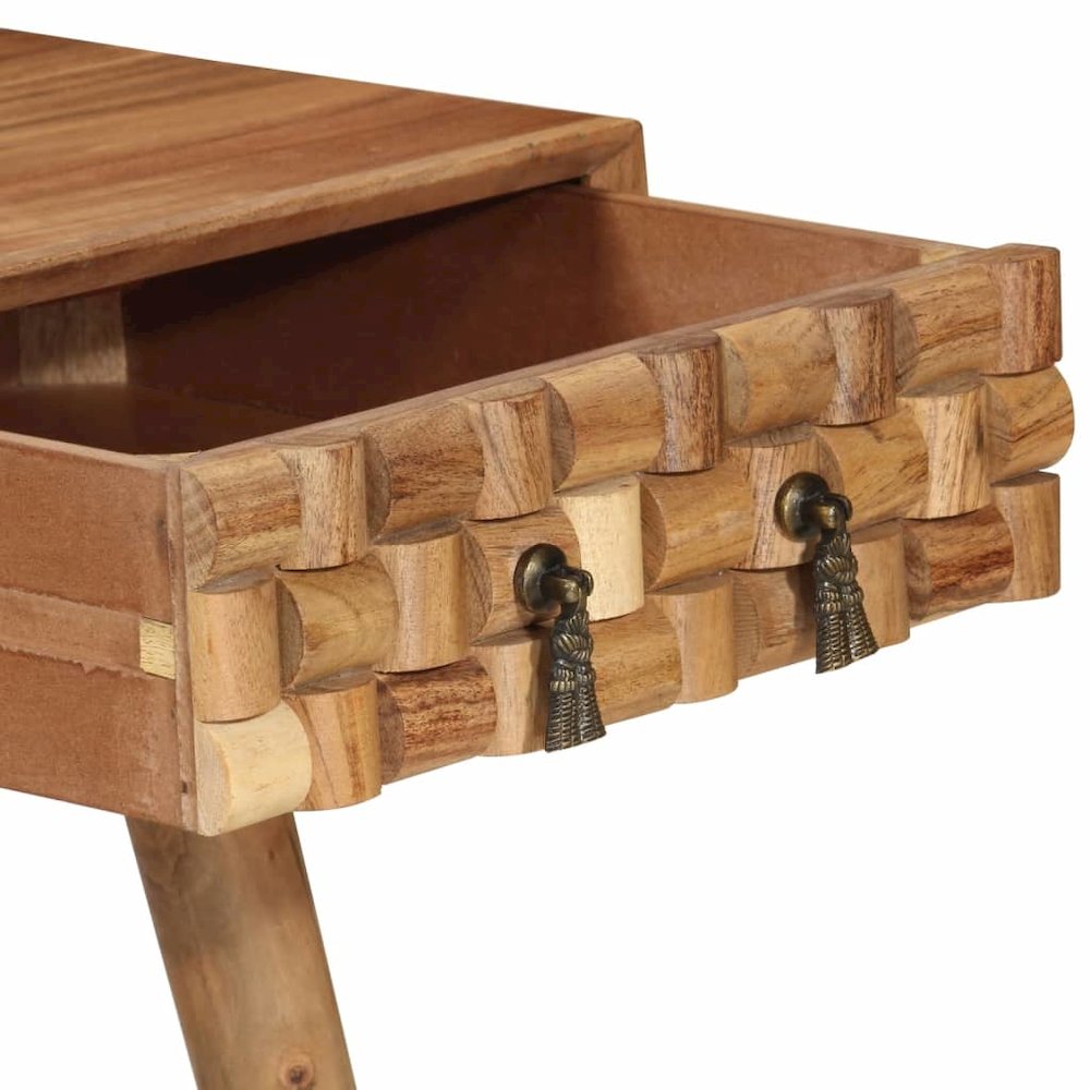 Writing Desk Natural Wood Solid Acacia wood Medium Writing Desk