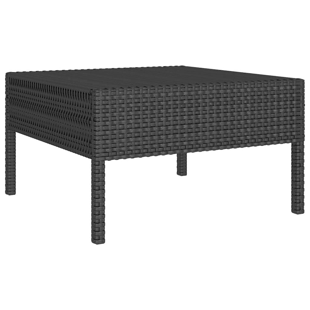 Garden Lounge Set Black PE rattan Standard Modular
