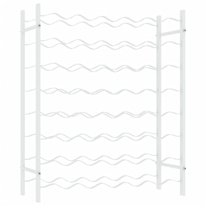 Wine Rack for 48 Bottles White Metal