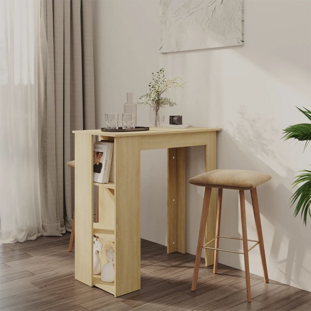 Bar Table Sonoma Oak Engineered Wood High Table Bar Table