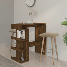 Bar Table Smoked Oak Engineered Wood 39.4 x 19.7 x 40.0 in