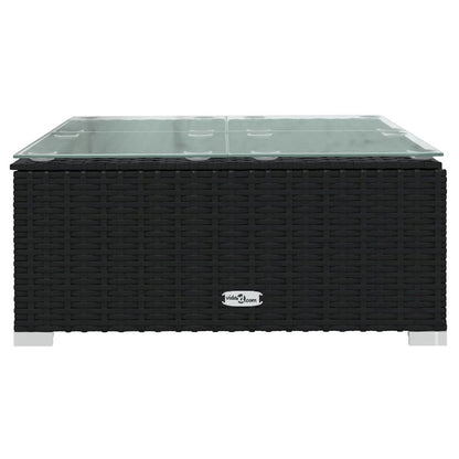 Garden Lounge Set Black and Water Blue