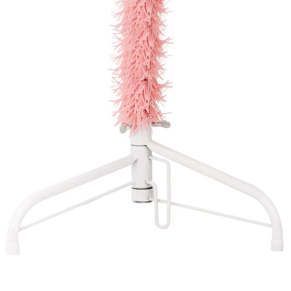 Artificial Half Christmas Tree Pink PVC Slim