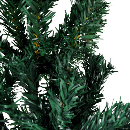 Artificial Half Christmas Tree Green PVC 70.9 in