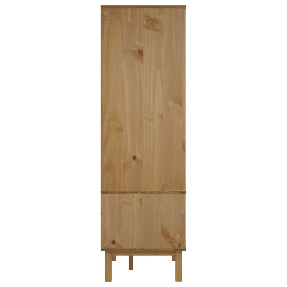 Wardrobe Brown and gray Solid pine wood, engineered wood Standard