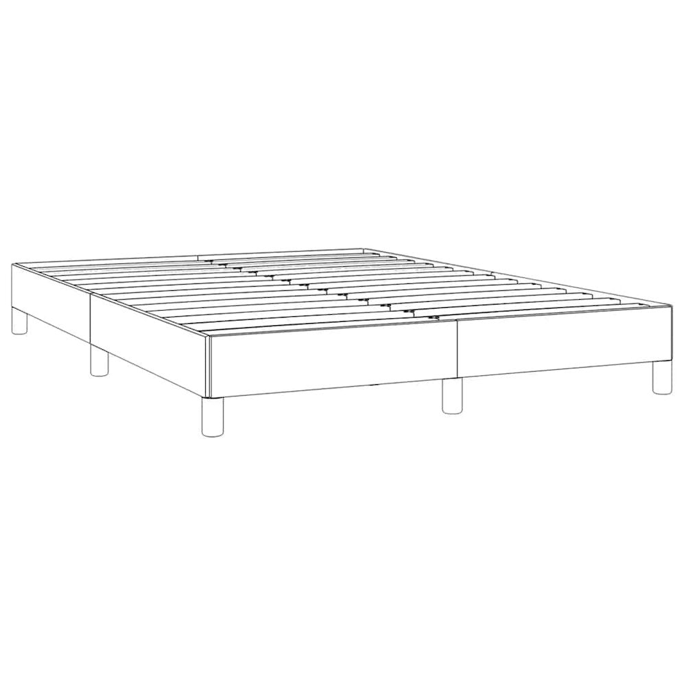Bed Frame Light gray Polyester Queen Bed Frame Rectangular