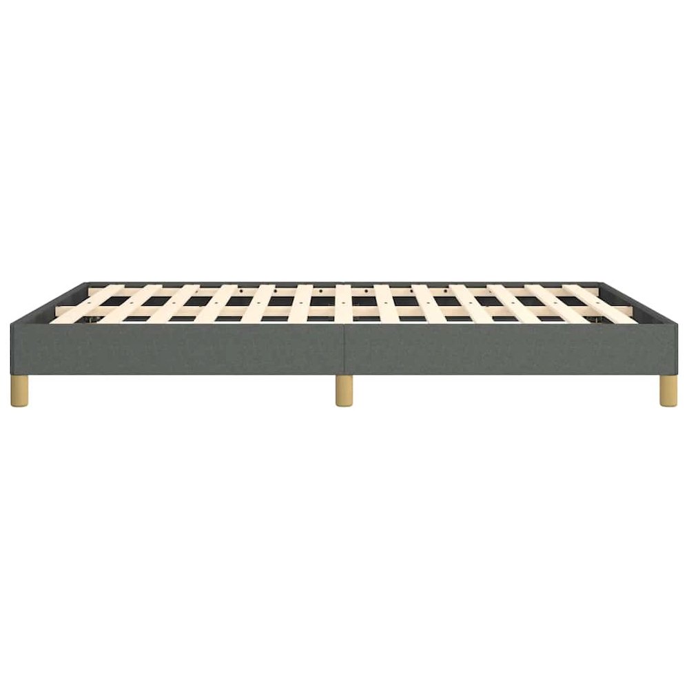 Bed Frame Dark Grey Fabric, plywood, engineered wood Queen